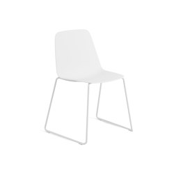 Maarten Plastic chair - sled base | linkable | viccarbe