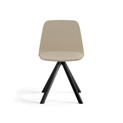 Maarten Plastic chair - swivel base with cushion | Chairs | viccarbe