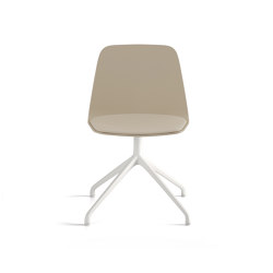 Maarten Plastic chair - pyramid swivel base with cushion | Sedie | viccarbe