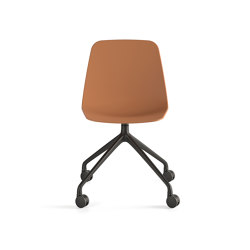 Maarten Plastic chair - pyramid swivel base with casters | Chaises | viccarbe