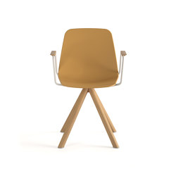 Silla Maarten - base giratoria de madera | Chairs | viccarbe