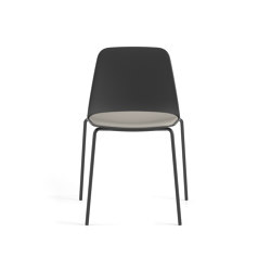 Maarten Plastic chair - 4 metal legs base with cushion | Chairs | viccarbe