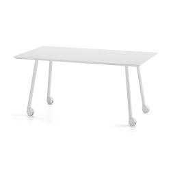 Maarten table 160x80 with casters | Desks | viccarbe