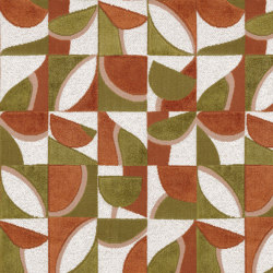 IMPATIENT TERRACOTTA/OLIVE | Möbelbezugstoffe | Casamance