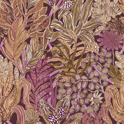 BORROMEE POURPRE/OLIVE | Wall coverings / wallpapers | Casamance