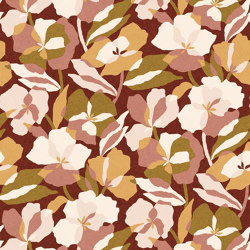 AMARYLLIS GRENAT/BLUSH | Wall coverings / wallpapers | Casamance