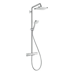 hansgrohe Croma E Showerpipe 280 1jet EcoSmart with thermostat | Rubinetteria doccia | Hansgrohe