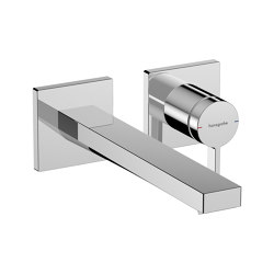 hansgrohe Tecturis E Single lever basin mixer for concealed installation wall-mounted EcoSmart+ with spout 22,5 cm | Wash basin taps | Hansgrohe