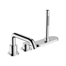 hansgrohe Tecturis S 3-hole rim mounted single lever bath mixer with sBox | Wash basin taps | Hansgrohe