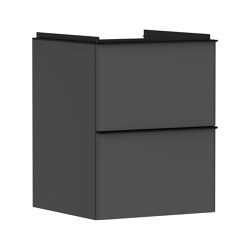 Xelu Q Waschtischunterschrank Diamantgrau Matt 480/475 mit 2 Schubkästen für Handwaschbecken | Bathroom furniture | Hansgrohe