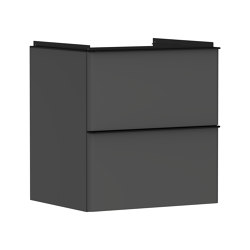 Xelu Q Waschtischunterschrank Diamantgrau Matt 580/475 mit 2 Schubkästen für Waschtisch | Bathroom furniture | Hansgrohe