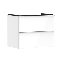 hansgrohe Xelu Q Vanity unit High Gloss White 780/475 with 2 drawers for wash basin | Vanity units | Hansgrohe