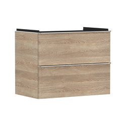 hansgrohe Xelu Q Vanity unit Natural Oak 780/475 with 2 drawers for wash basin | Vanity units | Hansgrohe