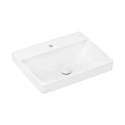 Xelu Q Lavabo 600/480 con foro rubinetto senza troppopieno, SmartClean | Wash basins | Hansgrohe