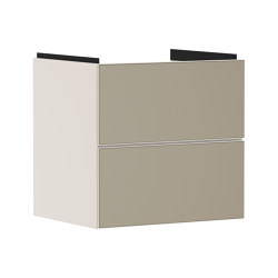 hansgrohe Xevolos E Vanity unit Sand Matt Beige 580/475 with 2 drawers for wash basin | Vanity units | Hansgrohe