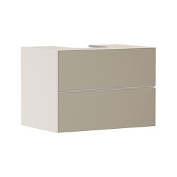 Xevolos E Waschtischunterschrank Sandbeige Matt 780/550 mit 2 Schubkästen für Konsolen mit Aufsatzwaschtisch geschliffen | Waschtischunterschränke | Hansgrohe