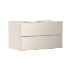 Xevolos E Meuble bas 980/550 pour vasque à poser Xevolos E avec 2 tiroirs caisson Beige mat | Meubles sous-lavabo | Hansgrohe