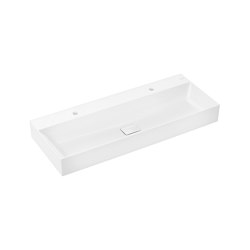 Xevolos E Plan vasque 1200/480 sans trop plein avec 2 trous pour robinet, SmartClean | Lavabos | Hansgrohe