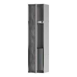 hansgrohe XtraStoris Rock Recessed toilet brush holder with storage shelf and tileable door | Escobilleros | Hansgrohe