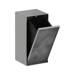 hansgrohe XtraStoris Rock Recessed waste bin with tileable door 300/150/140 | Bath waste bins | Hansgrohe