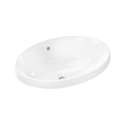 Xuniva D Vasque semi-encastrée 550/400 sans trou pour robinet avec trop-plein, SmartClean | Wash basins | Hansgrohe