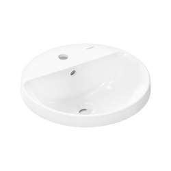 Xuniva S Einbauwaschtisch 450/450 mit Hahnloch und Überlauf, SmartClean | Wash basins | Hansgrohe