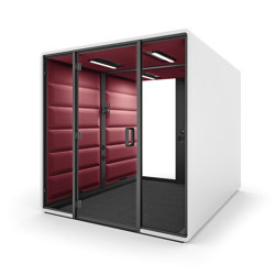 HushFree.Access.L | Red | Box de bureau | Hushoffice