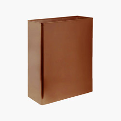 Radius | PVD Bronze TSL.279 Wall Mounted Waste Receptacle / Large | Poubelles de salle de bain | The Splash Lab