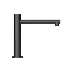 Radius | PVD Black Straight Spout Tap / Large | Grifería para lavabos | The Splash Lab