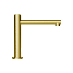 Radius | PVD Brass Straight Spout Tap / Large | Wash basin taps | The Splash Lab