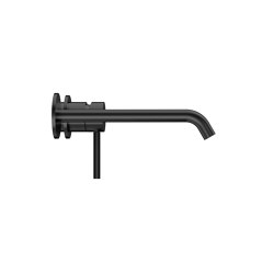 Radius | PVD Black Wall Mounted Manual Tap | Wash basin taps | The Splash Lab