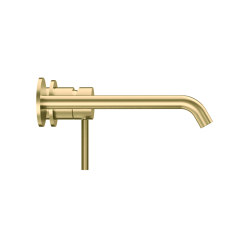 Radius | PVD Brass Wall Mounted Manual Tap | Wash basin taps | The Splash Lab