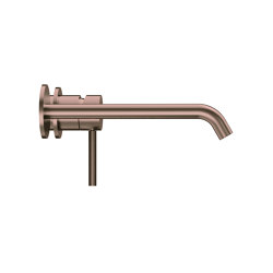 Radius | PVD Bronze Wall Mounted Manual Tap | Wash basin taps | The Splash Lab