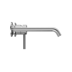 Radius | Satin Wall Mounted Manual Tap | Wash basin taps | The Splash Lab