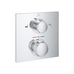 Allure Thermostat for concealed installation with 2-way diverter hand shower/bath filler