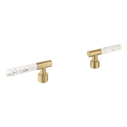 Atrio Private Collection Sticks made from White Attica Caesarstone material | Bathroom taps accessories | GROHE