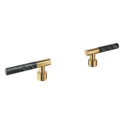 Atrio Private Collection Sticks made from Vanilla Noir Caesarstone material | Bathroom taps accessories | GROHE