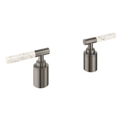 Atrio Private Collection Sticks made from White Attica Caesarstone material | Bathroom taps accessories | GROHE