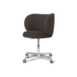 Rico Dining w. Castors Soft Bouclé - Dark Brown | Sedie | ferm LIVING