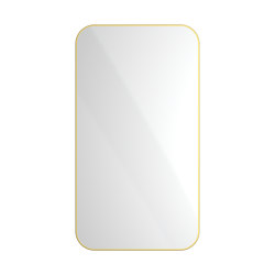 Radius | PVD Brass Wall Mount Mirror / Rectangular | Bath mirrors | The Splash Lab