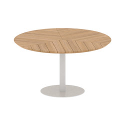 Butler round table 120 low dining teak top | Tavoli pranzo | Royal Botania