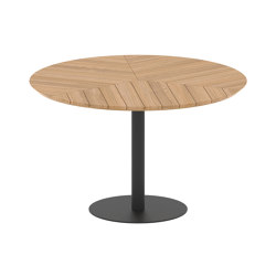 Butler round table 120 standard dining teak top | Tavoli pranzo | Royal Botania