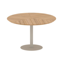 Butler table ronde 120 standard dining plateau en teak | Tables de repas | Royal Botania