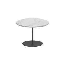 Butler side table 40cm round coated stainless steel & ceramic top | Mesas auxiliares | Royal Botania