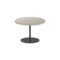 Butler side table 40cm round coated stainless steel & ceramic top | Mesas auxiliares | Royal Botania