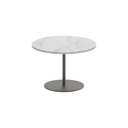 Butler side table 40cm round coated stainless steel & ceramic top | Tavolini alti | Royal Botania