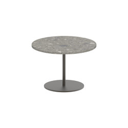 Butler side table 40cm round coated stainless steel & ceramic top | Mesas auxiliares | Royal Botania