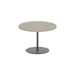 Butler side table 40cm round coated stainless steel & ceramic top | Tavolini alti | Royal Botania