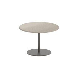 Butler side table 40cm round coated stainless steel & ceramic top | Tavolini alti | Royal Botania