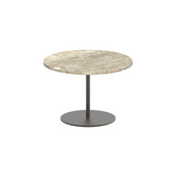 Butler side table 40cm round coated stainless steel & ceramic top | Mesas auxiliares | Royal Botania